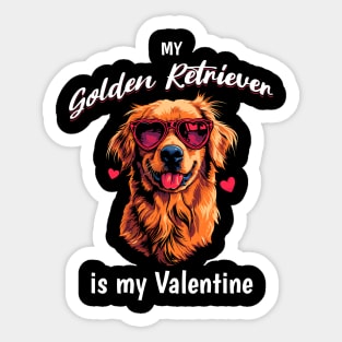 Golden Retriever Lover | Valentines Day Sticker